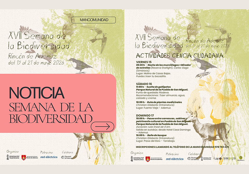 El Museu de la Universitat de València d’Història Natural participa en la XVII Setmana de la Biodiversitat de la Comunitat Valenciana